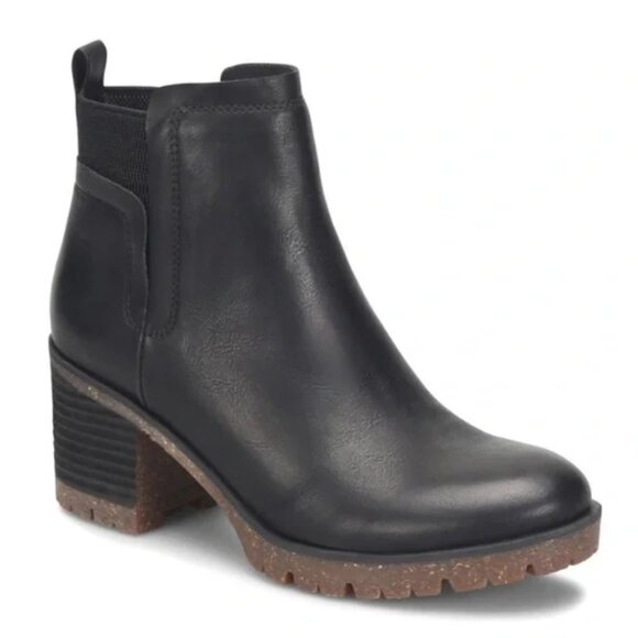 Kork Ease Elsie Chunky Heel Ankle Boots Women's 9M Black Vegan Leather - Picture 1 of 10